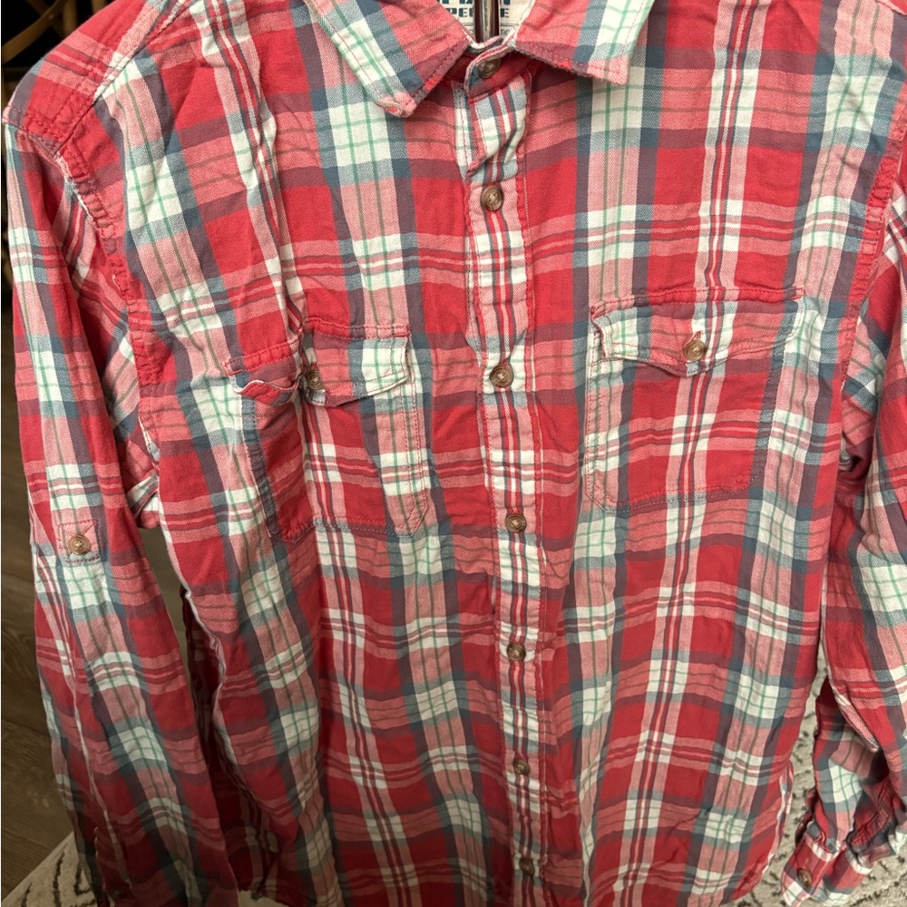Urban Pipeline Red and Blue Plaid Men's Shirt